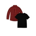 thumbnail image 2 of Wonder Nation Boys Flannel Shirt and Graphic Tee Set, 2-Piece, Sizes 4-18 & Husky, 2 of 7