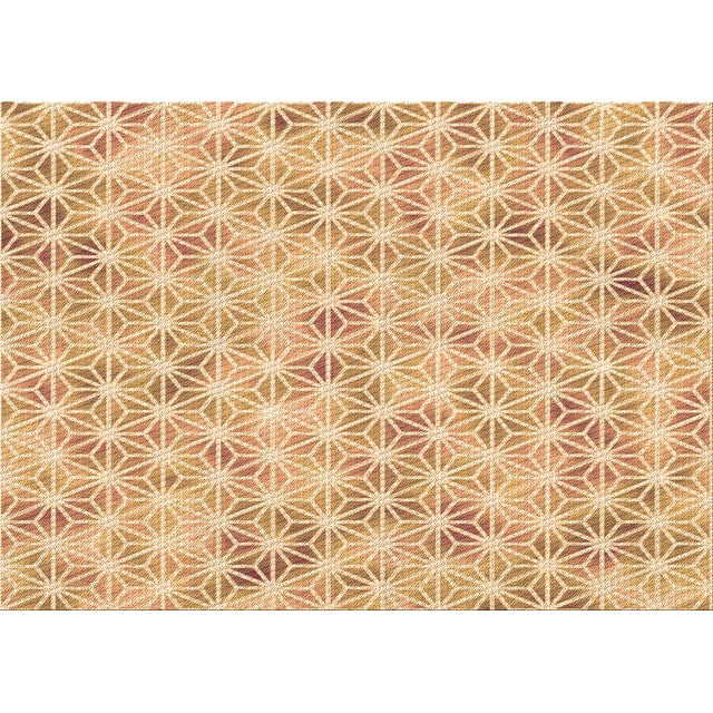 Ahgly Tapis Rectangulaire Lavable en Machine Intérieur Transitionnel Marron Or, 2 Pieds x 4 Pieds