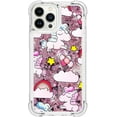 thumbnail image 2 of Slim Fit Phone Case for iPhone 14 Pro (Not 14 Pro Max),Crystal Bling Quicksand Effect TPU Bumper Case with Four Corners Drop Protection Cover for iPhone 14 Pro (6.1),YBDT Pink Horse, 2 of 12