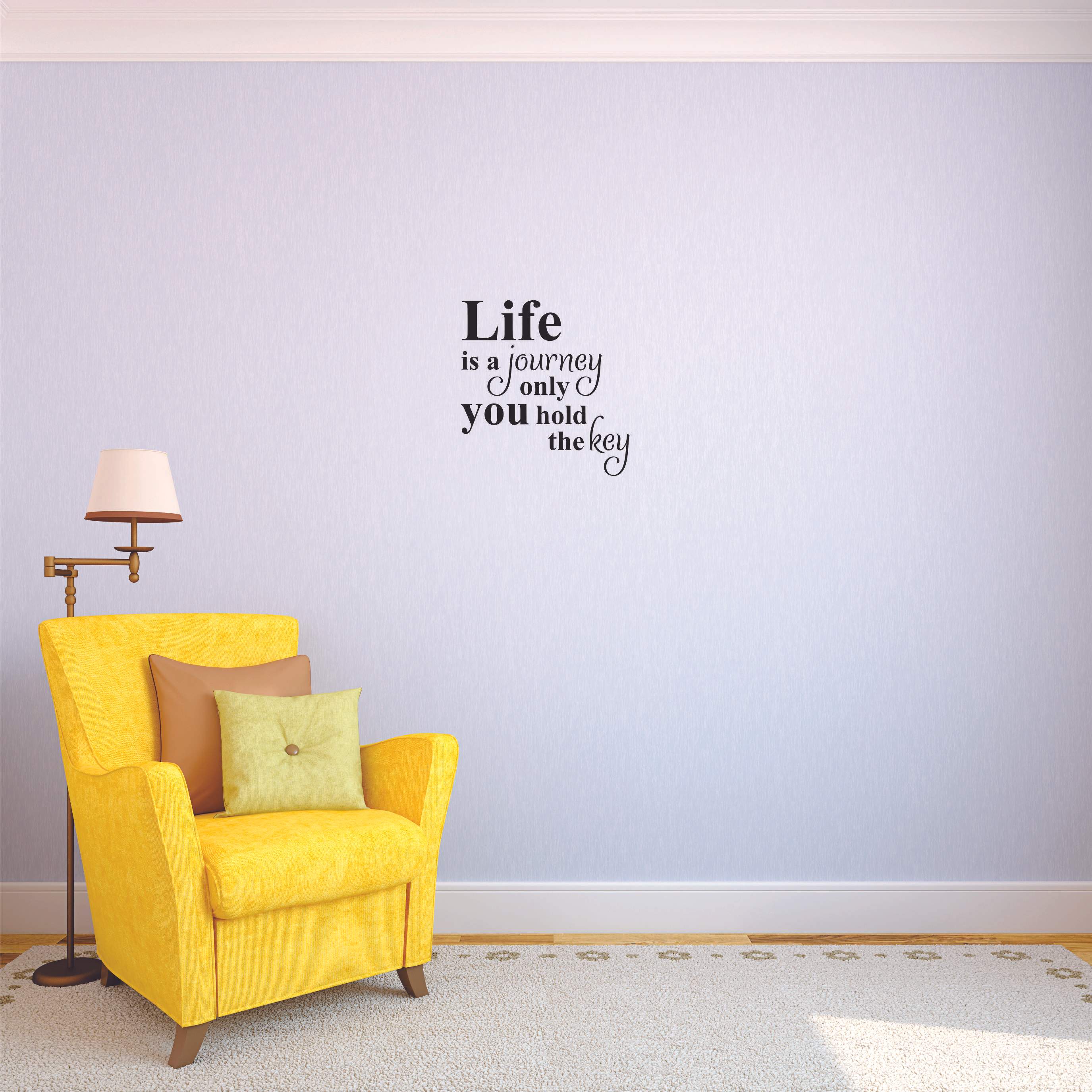 Life Quotes Art Lettering Wall Decal | Life Is A Journey Only You Hold ...