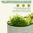 thumbnail image 6 of VEIKOUS 24"H Metal Garden Bed, Many-in-1 Modular Galvanized Planter Box 4x2x2 ft , Cream White, 6 of 14