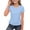 Sky Blue, variant on BLTIBY Girls Cap Sleeve Shirts Crew Neck Cute Summer Ruffle Hem Tops Loose Casual Short Sleeve Tees Soft Kids Clothes Green 13-14 Years