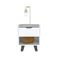 thumbnail image 5 of Dtwnek WoodNightstand with 1 Drawer and Bottom Shelf, White, 5 of 7