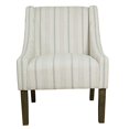 thumbnail image 3 of HomePop Modern Swoop Accent Chair, Dove Grey Stripe, 3 of 5