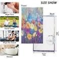 thumbnail image 3 of GZHJMY 2 Piece Watercolor Flower Hand Towels for Bath Decorative, Pure Cotton Guest Towels Fingertip Towels for Bathroom Spa Gym,16 x 28 inch, 3 of 7