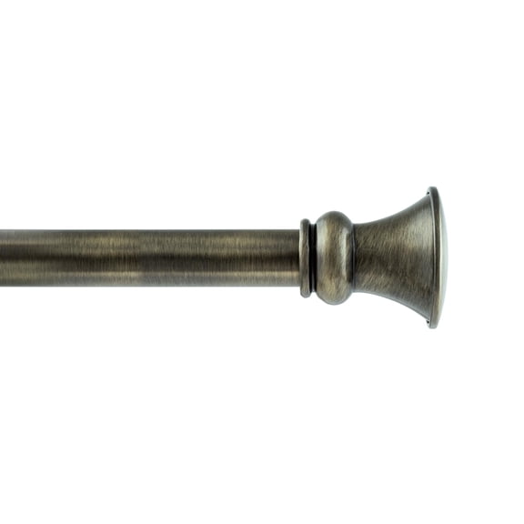 Deco Window Modern 1 Inch Brass Egyptian Adjustable Single Curtain Rods, 44 Inch - 120 Inch