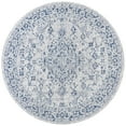 thumbnail image 2 of JONATHAN Y SANTA MONICA 5' Round Area Rug, Rozetta Boho Medallion Textured Weave - Gray/Navy, SMB102B-5R, 2 of 3
