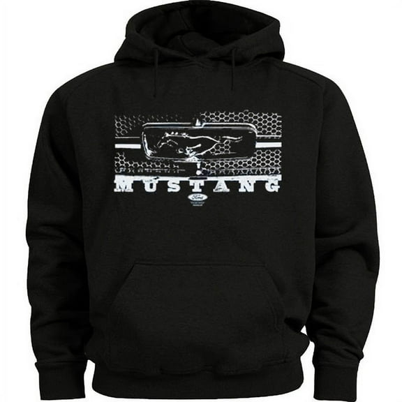 Ford Mustang Grill Hoodie Men's Sweatshirt Black