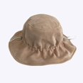thumbnail image 4 of CoCopeaunts Bucket Hats for Women Drawstring Corduroy Fisherman Hat Autumn and Winter Leisure Folds Design Wide Brim Bucket Cap, 4 of 8