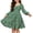 Green Floral, variant on Lanbubble Girls Fall Dress Long Sleeve Floral Tiered Casual Flowy Dresses Square Neck A Line 7-14Y