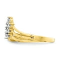 thumbnail image 4 of 10k Yellow Gold Solid CZ 3-Line Band Ring, 4 of 7