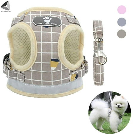 UPC: 0810030411956 | Sixtyshades No Pull Dog Harness and Leash Reflective Adjustable Puppy Vest Harness for Small Pet Dogs Cats(XS  Khaki）