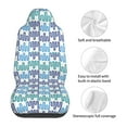 thumbnail image 6 of Easy to Install Car Universal Seat Cover, Blue Wavy Lines Four Seasons Universal Front Seat Cover, 2-Piece, 6 of 8