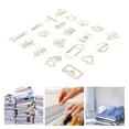 thumbnail image 1 of Shaped Paper Clips, 100pcs Lightweight Cute Paperclips Plating Gold  for Photo for Scrapbook, 1 of 8