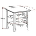 thumbnail image 4 of Trent Home Solid Wood 19 " Square Transitional End Table in Black, 4 of 5