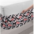 thumbnail image 2 of Camo Bed Skirt, Watercolor Pink Flamingo Print Camouflage Background Nature Inspired, Elastic Bedskirt Dust Ruffle Wrap Around for Bedding Decor, 4 Sizes, Dark Coral Pale Pink, by Ambesonne, 2 of 2