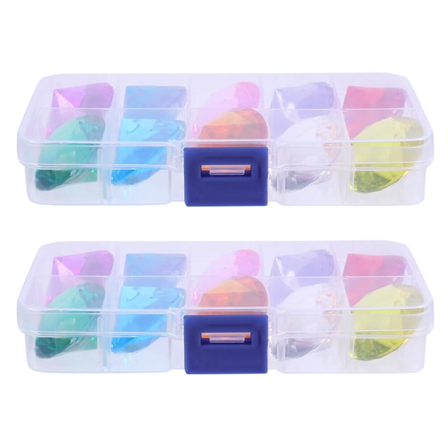 EeaseMX 2 cajas de juguetes de diamantes grandes, juguetes de diamantes grandes y coloridos, juguetes de diamantes grandes para niños para divertirse