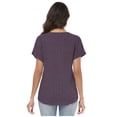 thumbnail image 6 of LWP Women's V Neck Short Sleeve Tops, Casual Loose Fit Ribbed Knit Blouses for 2026 Spring Summer Daily Wear, 6 of 8