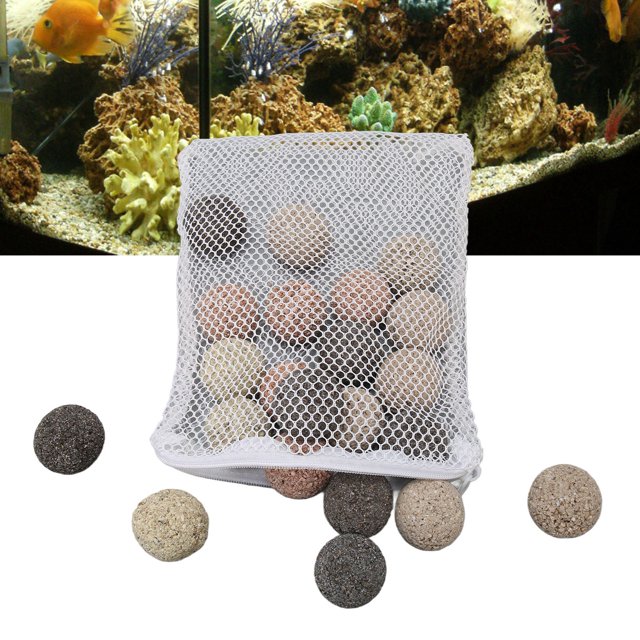 Fish Filter Ball, Safe Mineral Aquarium Filter Ball Reduce Growth for Fish