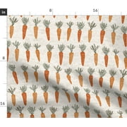 Big Easter Carrot Orange Kitchen Vegetables Spoonflower Fabric by the Yard