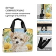 thumbnail image 4 of 16" Laptop Briefcase, Detachable Anti-Slip Shoulder Strap, Multi-Compartment Work Travel Bag Cute Cream-colored Maltipoo Puppy, 4 of 8