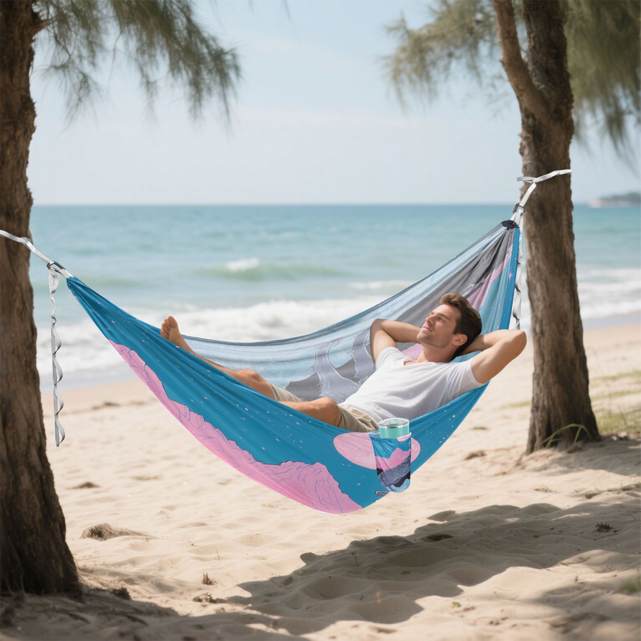 Hammock Camping Hammock Nylon Portable Hammock Travel Camping Hammock Cool Wolf Roar