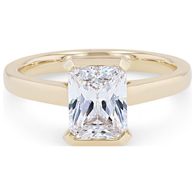 0.50 T.C.W Radiant Shape Natural Diamond Latest Design Solitaire Wedding Ring for Ladies Solid 14K Yellow Gold Size 8