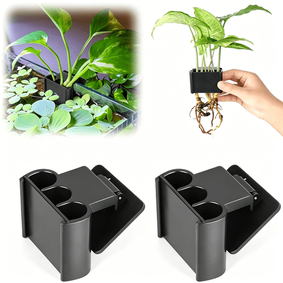 ACDANC 2 Pk Aquarium Plant Holder,Hanging Aquarium Plant Holder with Clip,Suitable for Fish Tank Plant Potting,Aquarium Decoration