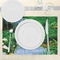 thumbnail image 3 of Ambesonne Nature Place Mats Set of 4, Waterfall Rocks Forest, Standard Size, Fern Green Pale Blue, 3 of 6