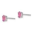 thumbnail image 3 of Primal Gold 14 Karat White Gold Pink Sapphire Earrings, 3 of 3