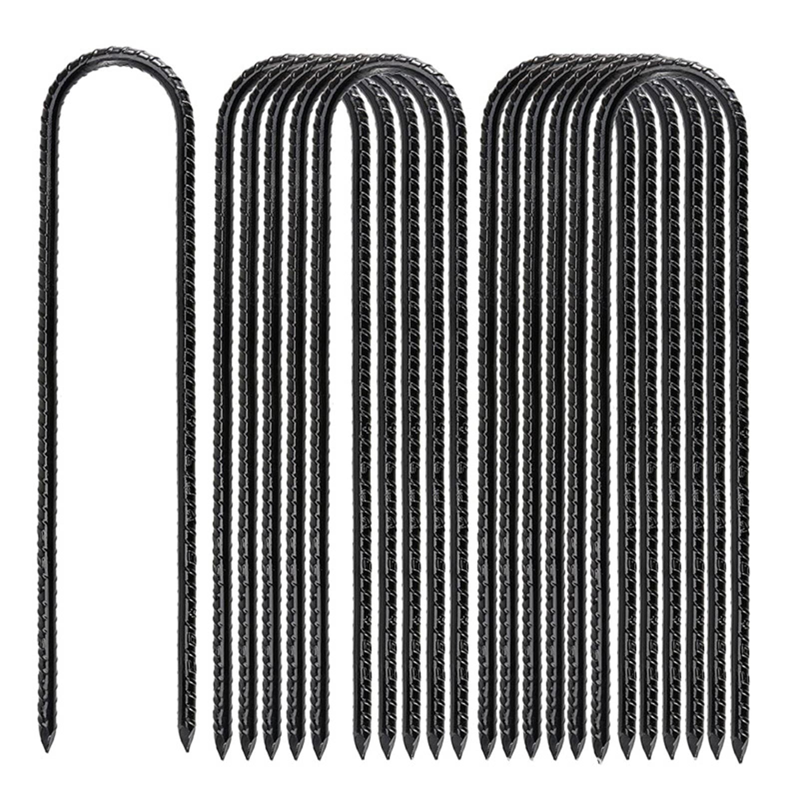 3Pcs Galvanised Steel Ground Anchors Stakes L/Ushape Trampolines Rebars Stakes Tent Nails Garden Stake Camping Tent Peg