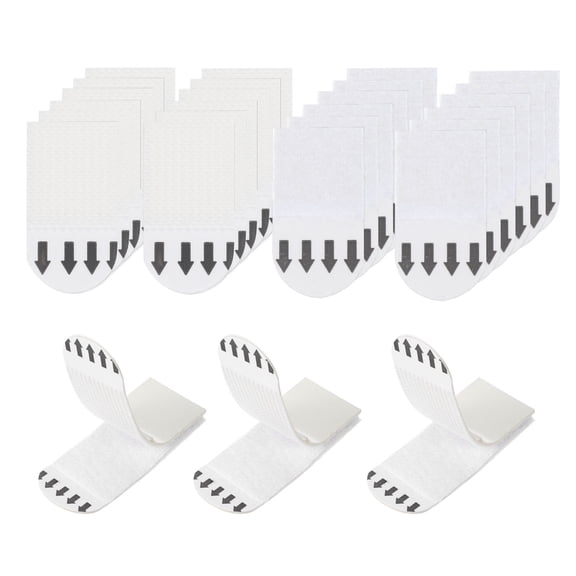 30x16mm Picture Hanging Strips, 64 Pairs Poster Strips Self Adhesive for Hanging Pictures Posters, White