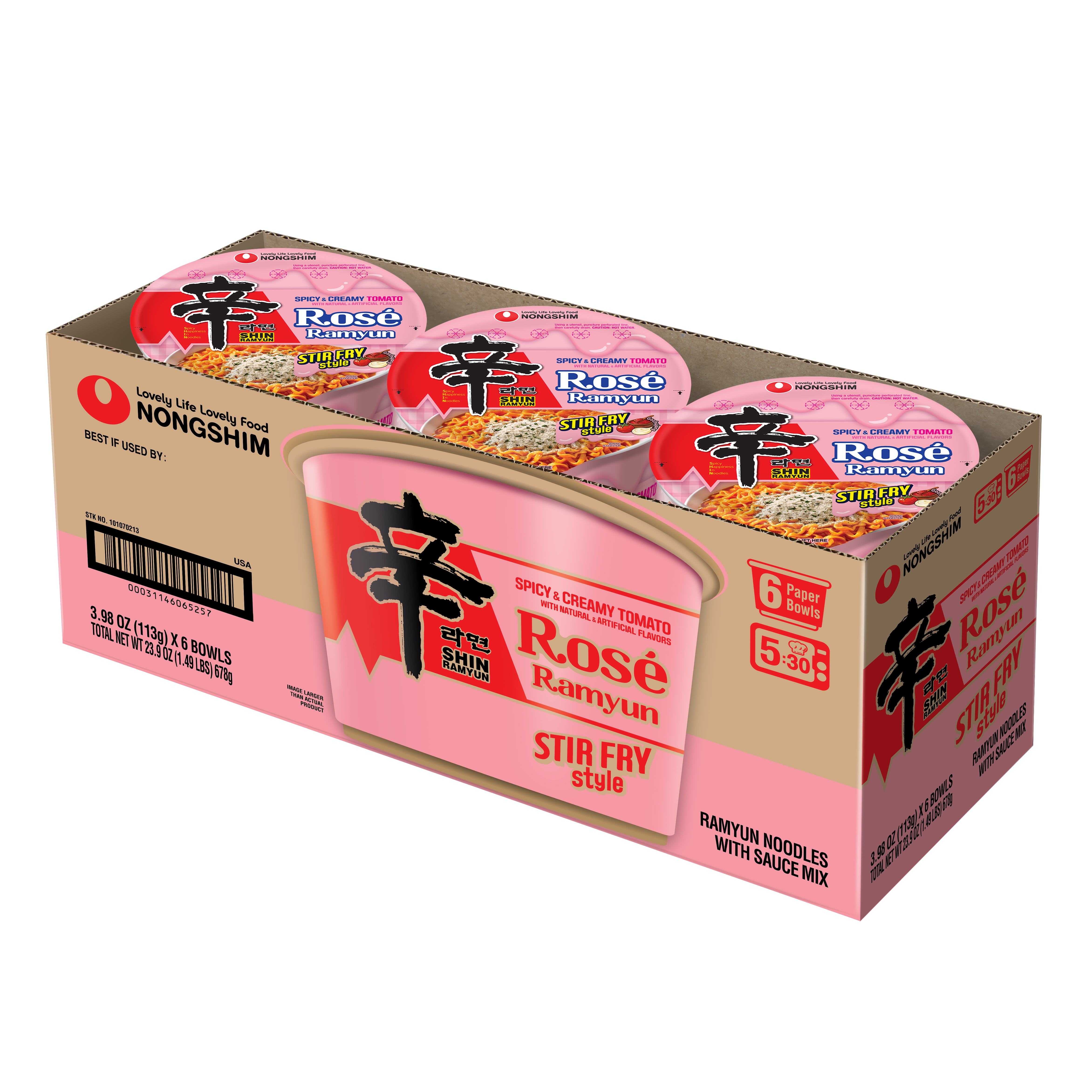 Nongshim Shin Rose, Big Bowl, 3.98 oz (113g), pack of 1