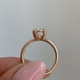 thumbnail image 3 of solitaire jewels 2.5CT Oval Moissanite Hidden Halo Engagement Ring For Women, 10K Rose Gold, 3 of 6