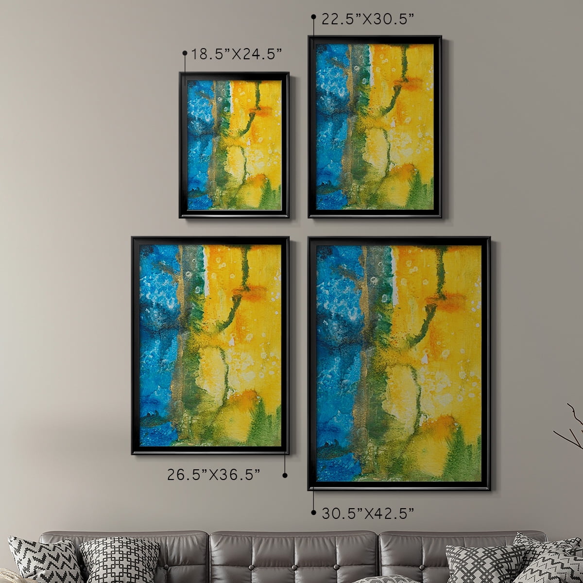 Aquatic Energy I Premium Framed Print, in Gold, Black, or Silver - Ready to Hang