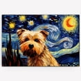 thumbnail image 3 of Glenofimaal Terrier Dog Canvas Van Gogh Starry Night Wall Art Gifts Canvas Wall Art Frame Music Artist Customized Canvas Framed Photo Art Work For The Bedroom(Gifts For Dog Lover ), 3 of 6