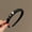 Black, variant on Pearl Audrey Hepburn-style mallet hairband for women, high-end fashionable new thin headband with high cranial top hair clip