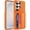 Orange, variant on Kryonix For Samsung Galaxy S25 Ultra 6.9" Case RFID Blocking Card Slot Dual Card Storage Anti-Privacy Leakage Four-Corner Shockproof Protective Cover,Green