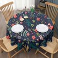 thumbnail image 3 of Pioneer Flower Floral Print Pattern Round Tablecloth 60"x60",Wrinkle Wipeable Table Cloth for Kitchen Dining Room Picnic Patio Party, 3 of 6