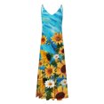 thumbnail image 4 of Fankiway Robe Longue Décontractée Sans Manches à Col en V à Rayures Imprimées, Robe de Plage pour Femmes Grande Taille, 4 of 4