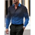 thumbnail image 1 of Nueva camisa que cambia de color para hombre con patrón de puntos de luz de estrellas de alta definición, moderna e informal, cómoda y transpirable., 1 of 6