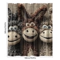 thumbnail image 3 of Fasiaou Waterproof Faux Embroidery Printed Shower Curtain with Mold-Proof Design for Bathroom Decor and Protection,K, 3 of 6