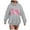Grey, variant on Sweat Shirts for Womens Rainbow Printed Hoodie Sweatshirt Casual Plus Size Pullover Long Sleeve Streetwear Drawstring Hoode