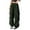 Green, variant on Women's Straight Leg Pants High Wa Womens Baggy Cargo Pants Streetwear Hip Hop Joggers Sweatpants Drawstring Casual Loose Wide Leg Trousers