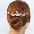 thumbnail image 2 of Pinza para el pelo de novia para boda, tocado brillante con diamantes de imitación, pinza lateral para el pelo de novia, 2 of 8