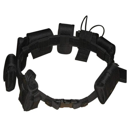 Black Law Enforcement Modular Equipment System Security Military Tactical Duty Utility Belt Black 10 in 1, adjustable 35-50 inches