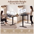 thumbnail image 5 of Homall 55" × 24" Electric Height Adjustable Standing Desk Home Office Computer Desk Memory Preset with T-Shaped Metal Bracket, Black, 5 of 8