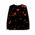 thumbnail image 4 of Craaazy Women's Casual V-neck Valentines Shirts Long Sleeve T-shirts Gifts, 4 of 4