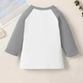 thumbnail image 4 of Avrntaa Girls Crew Neck T-shirt Fall Casual Color Block 3/4 Sleeve Tops Loose Layer Shirt for 3-14 Y, 4 of 6