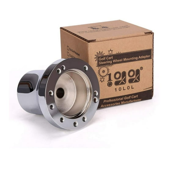 10L0L Golf Cart Steering Wheel Hub Adapter Fit Yamaha G1-G29 - Chrome